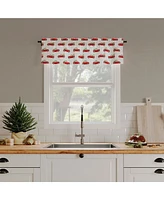 No. 918 Christmas Pickup Truck Semi-Sheer Rod Pocket Kitchen Curtain Tier Pair