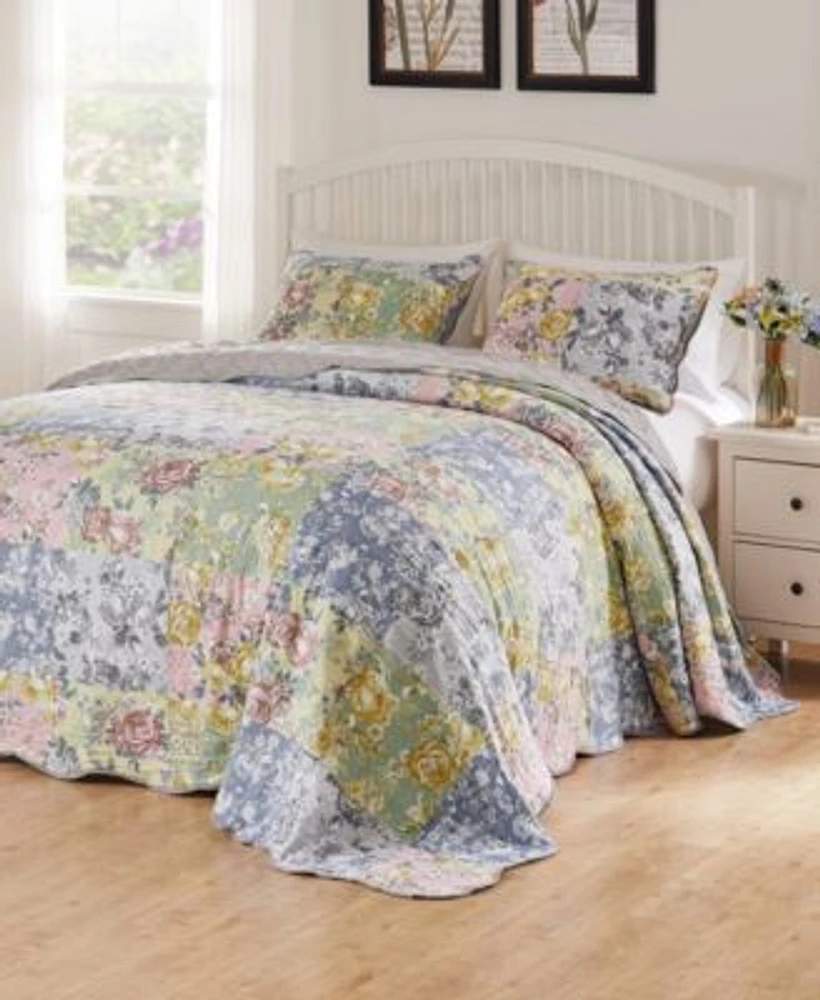 Greenland Home Emma Floral Print Bedspread Sets