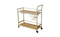 Slickblue Stylish Bar Serving Cart for Entertaining, Beverage Storage, and Easy Mobility