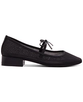 Madden Girl Egret Block-Heel Mary-Jane Bow Ballet Flats