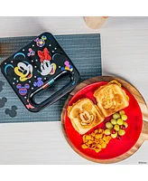 Uncanny Brands Disney Mickey and Minnie Mouse Sandwich Maker - Small Kitchen Appliance