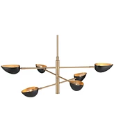 Possini Euro Design Possini Euro Atherton 42 1/2"W Warm Gold Black 5-Light Sputnik Pendant