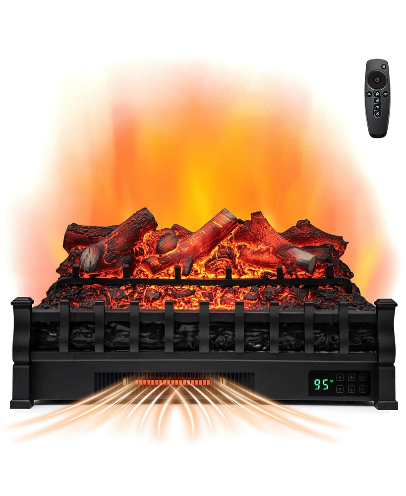 10/11/2024 Gymax 26'' Infrared Quartz Electric Fireplace Heater W/ Lemonwood Logs Thermostat