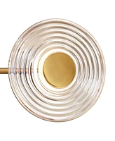 Chapman 33 1/2" Modern Semi Flush-Mount Ceiling Light Fixture Kitchen Foyer Hallway Sputnik Unique 7-Light Led Warm Gold Finish Glass Metal Bedro