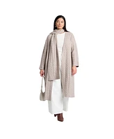 Eloquii Plus Sweater Scarf Knit Coat