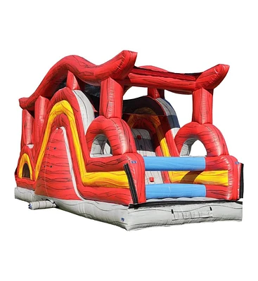 JumpOrange Shadow Obstacle Course Bounce House Inflatable for Kids and Adults with Blower, Commercial Grade, Pop Ups, Outdoor Indoor