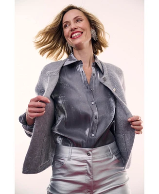 Olsen Women's Classic Shimmer Shirt