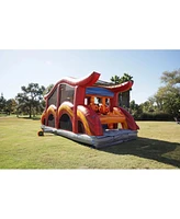 JumpOrange Shadow Obstacle Course Bounce House Inflatable for Kids and Adults with Blower, Commercial Grade, Pop Ups, Outdoor Indoor, Rental Quality (