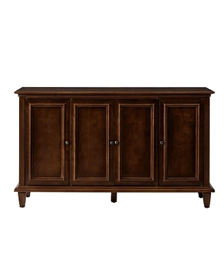 Hulala Home Rory Traditional 58" Wide Sideboard with Wine Bottle Storage with Adjustable Shelves