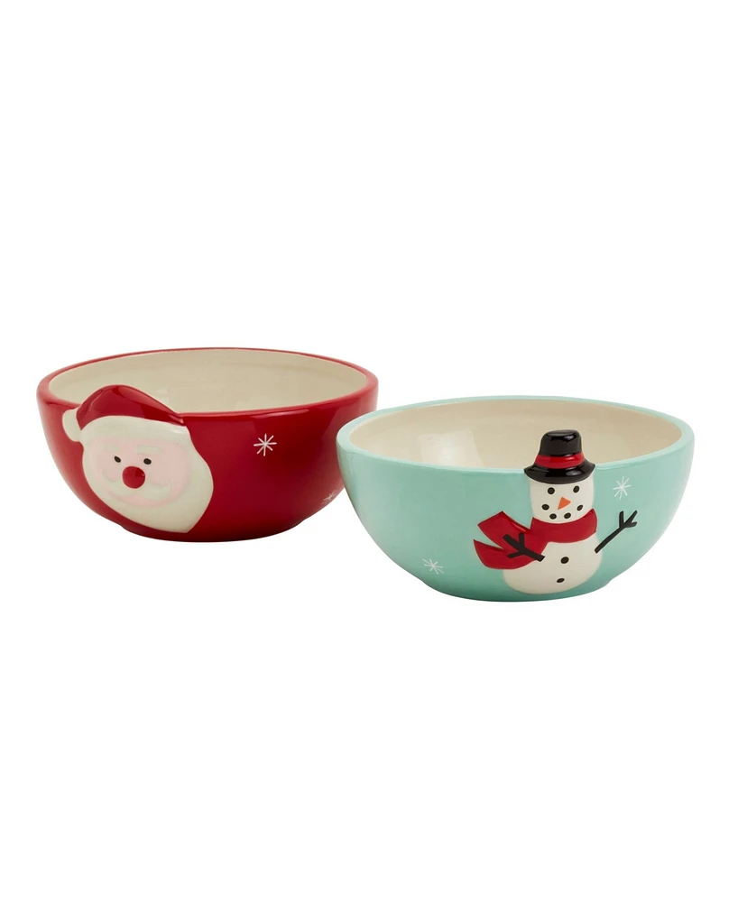 Tabletops Gallery Holiday Figural Bowl, Set of 2