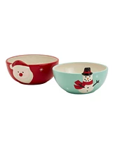 Tabletops Gallery Holiday Figural Bowl, Set of 2