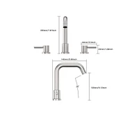 gaomon Bathroom Sink Faucet,Bathroom Faucet 3 Hole with Stainless Steel Pop Up Drain and cUPC Lead-Free Hose