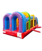 Pogo Bounce House Inflatable Obstacle Course for Kids (Without Blower) - 19.5 x 8 x 7.5 Foot Backyard Inflatable Bouncy Jumper