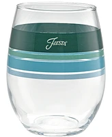 Fiesta Aegean Edgeline Stemless Wine Glass, Set of 4