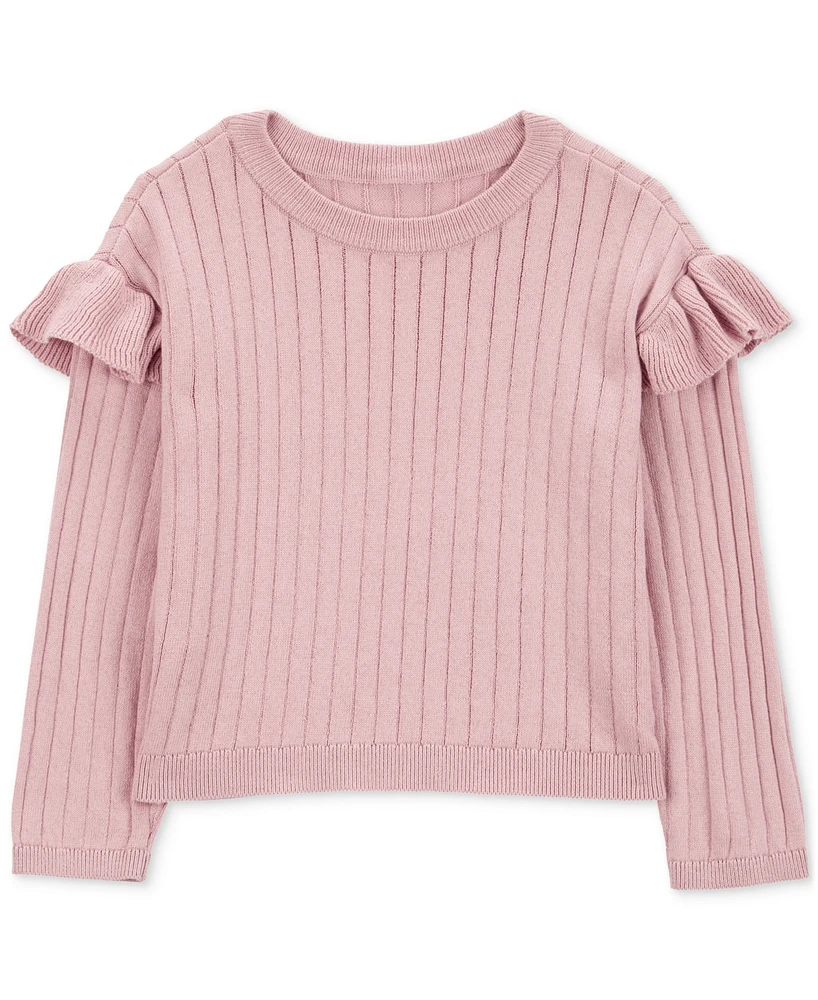 Carter's Toddler Girls Cotton Ribbed Long-Sleeve Sweater