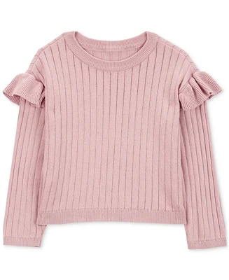 Carter's Toddler Girls Cotton Ribbed Long-Sleeve Sweater