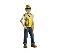 Dress Up America Yellow Construction Worker Role-Play Set - Kids Girls & Boys