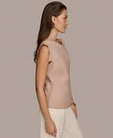 Donna Karan New York Women's Asymmetric-Neck Zip-Back Top