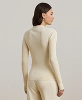Lauren Ralph Lauren Women's Rib-Knit Polo Sweater