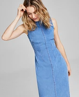 And Now This Women's Sleeveless Denim Midi Dress, Exclusively at Macy's