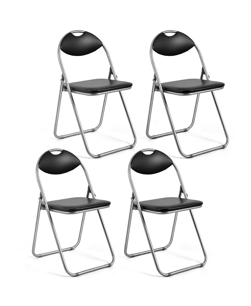 Sugift Pieces Portable Folding Dining Chairs Set with Carrying Handles
