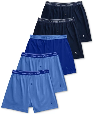 Polo Ralph Lauren Men's 5-Pack Classic-Fit Cotton Knit Boxers