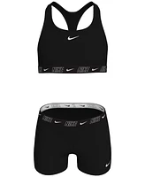 Nike Big Girls Racerback Top & Swim ShortsSwimsuit, 2 Piece Set