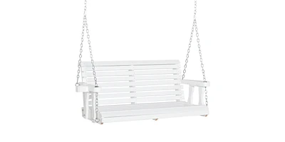 Slickblue 2-Seater Outdoor Patio Swing Chair with Cup Holders