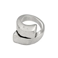 UNOde50 Sterling Silver Spiral Shape Metal Clad Ring