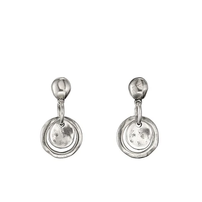 UNOde50 Sterling Silver Metal Clad Earring with Hoops