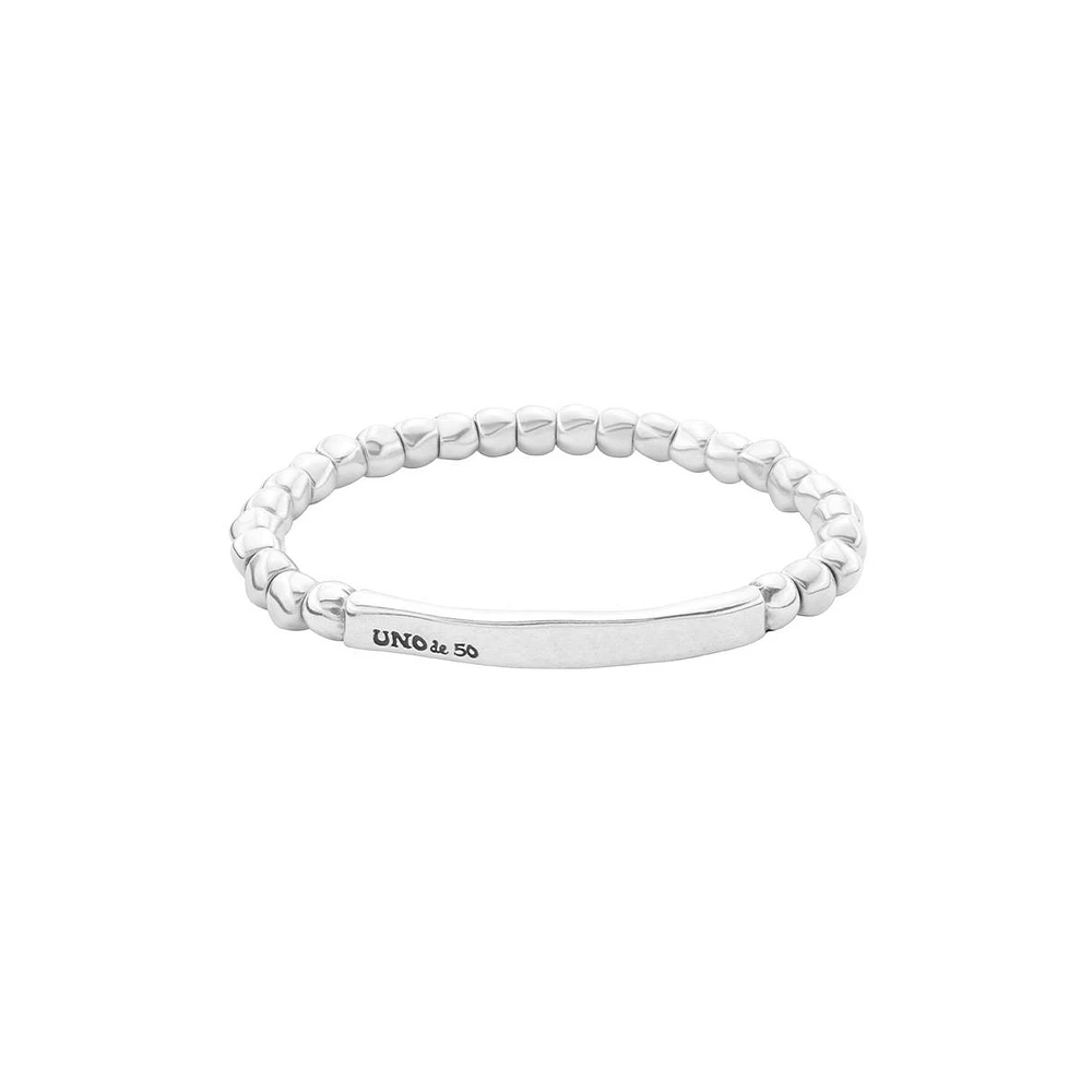 UNOde50 Rigid Sterling Silver Elastic Bracelet