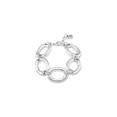 UNOde50 Sterling Silver-Plated Metal Alloy Oval Links Bracelet