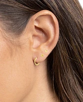 Polished Stud & Hoop Earrings Set 18k Gold over Sterling Silver, Created for Macy's