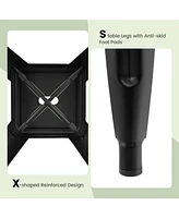 Sugift 24 Inch Set of 4 Tolix Style Counter Height Barstool Stackable Chair
