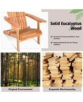 Vebreda Eucalyptus Chair Foldable Outdoor Wood Lounger Chair