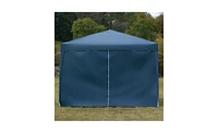 Slickblue Two-Door, Two-Window Waterproof Right-Angle Folding Tent in Blue, Perfect for Outdoor Events and Gatherings