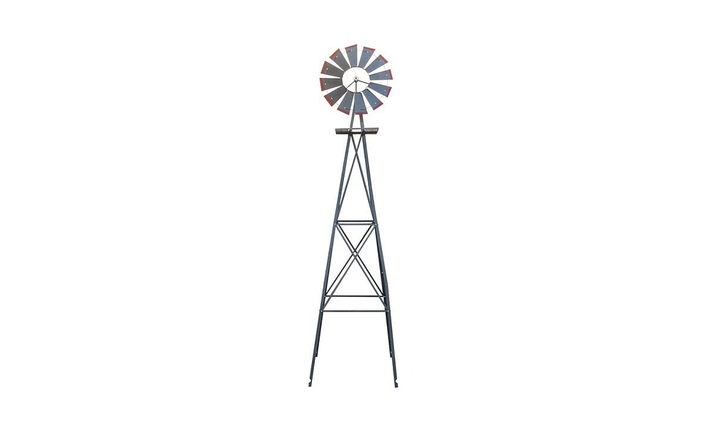 Slickblue 8FT Weather-Resistant Yard Garden Windmill for Outdoor Decoration