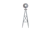 Slickblue 8FT Weather-Resistant Yard Garden Windmill for Outdoor Decoration