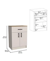 Depot E-Shop Barbados Pantry Organizer Cabinet 33" H, One Drawer, Two Interior Shelves, Two Doors