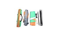 Slickblue 2-Person Double Door Camping Dome Tent - Orange & Green Outdoor Shelter for Adventure Lovers
