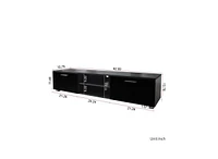 Slickblue Black Tv Stand for 70-Inch TVs, Media Console Entertainment Center with 2 Storage Cabinets and Open Shelves for Living Room or Bedroom