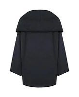 Nocturne Women's Draped Coat with Front Tie Detail