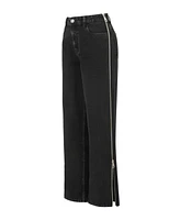 Nocturne Women's Boyfriend Jeans with Side Combination Zipper