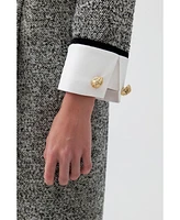Nocturne Women's Gold Button Detailed Crop Jacket