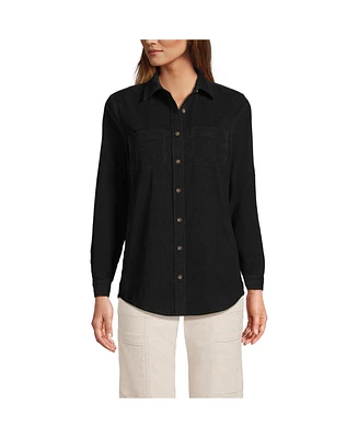 Lands' End Women's Pincord Button Front Shirt