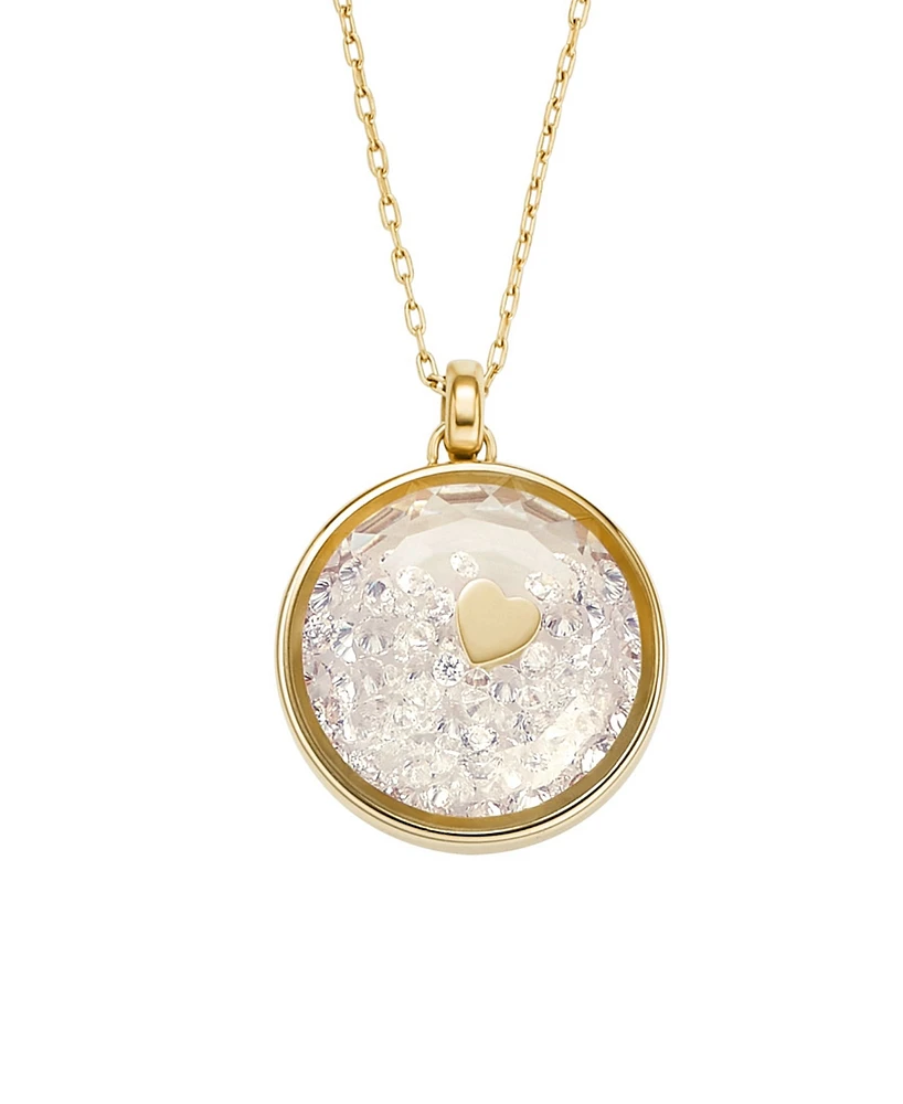 Fossil Sadie Yours Truly Stainless Steel Pendant Necklace