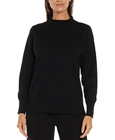 Three Dots Women's Jodie High-Neck Front-Seam Sweater