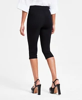 Bar Iii Women's Ponte-Knit Side-Zip Capri Pants, Exclusively at Macy's