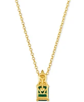 Le Vian New Emerald (1-1/5 ct. t.w.) & Diamond (1/10 ct. t.w.) 19" Pendant Necklace in 14k Yellow Gold