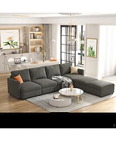 Streamdale Furniture Spacious and Versatile Sectional Sofa with Storage and Ottoman Options